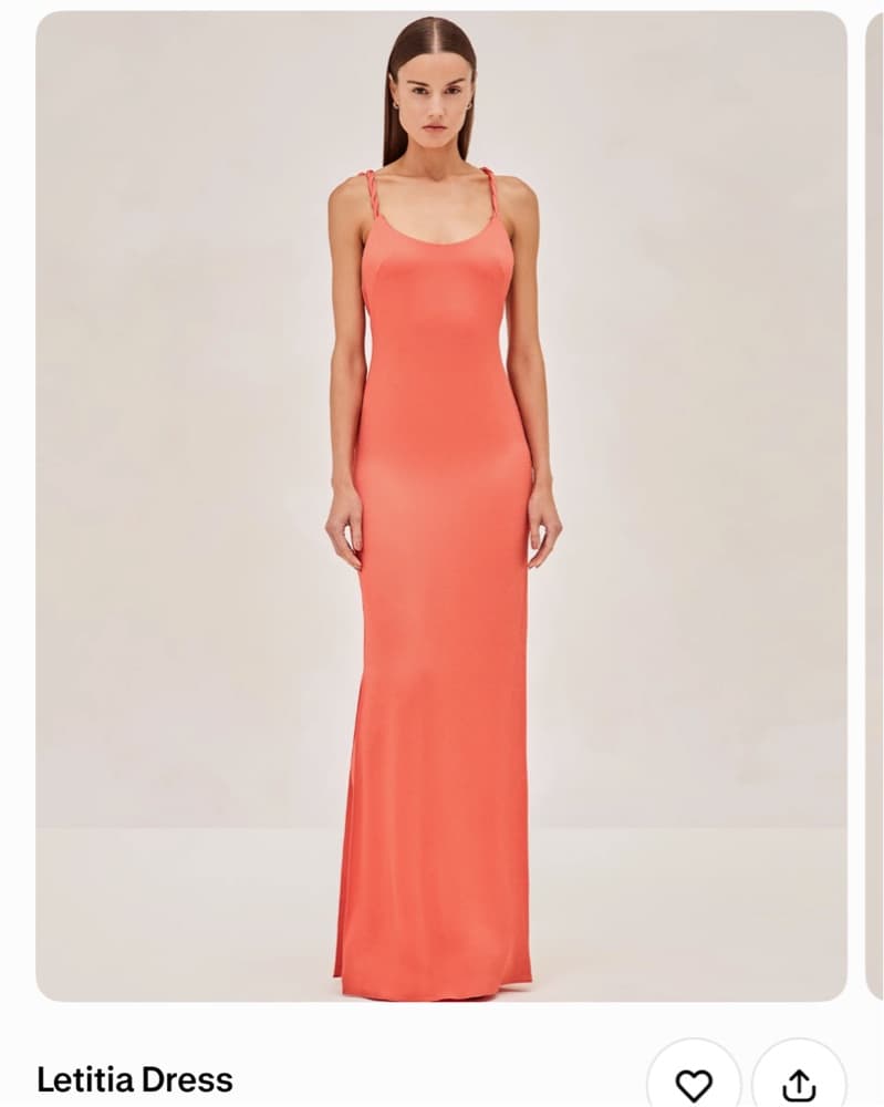 Coral Knit Lace-Back Maxi Dress - Image 1