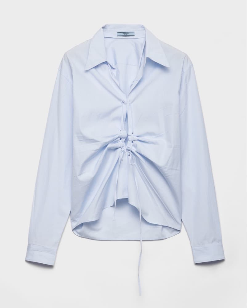 Prada - Blue Tie Shirt - Image 1