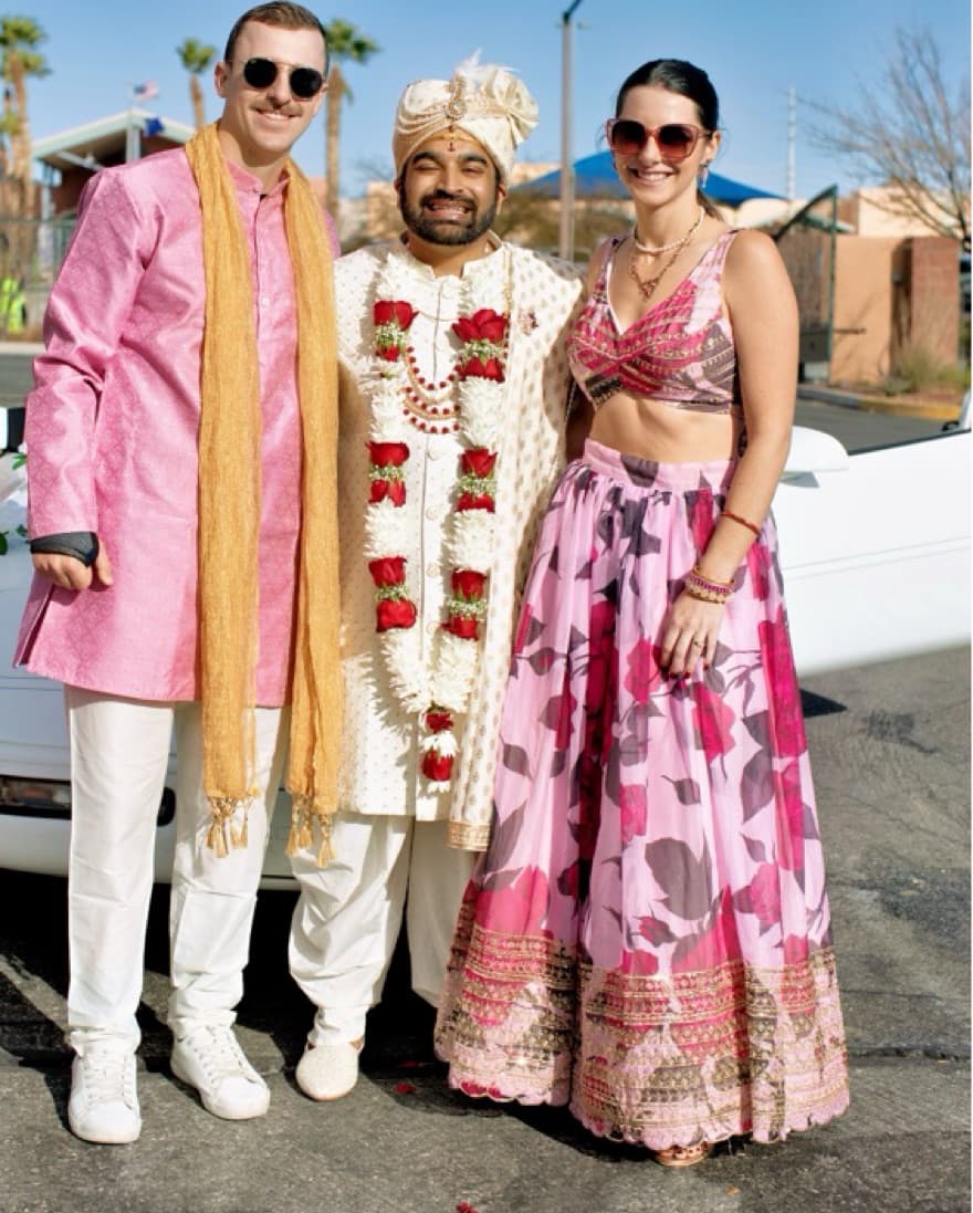 Pink Floral Lehenga - Image 2