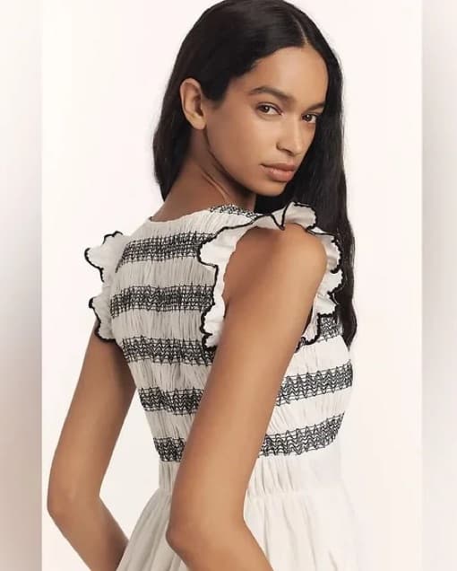 Anthropologie Peregine B&W Midi Dress - Image 4