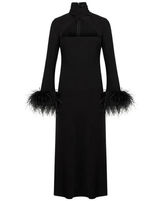 16Arlington Odessa Feathered Maxi Dress - Image 2