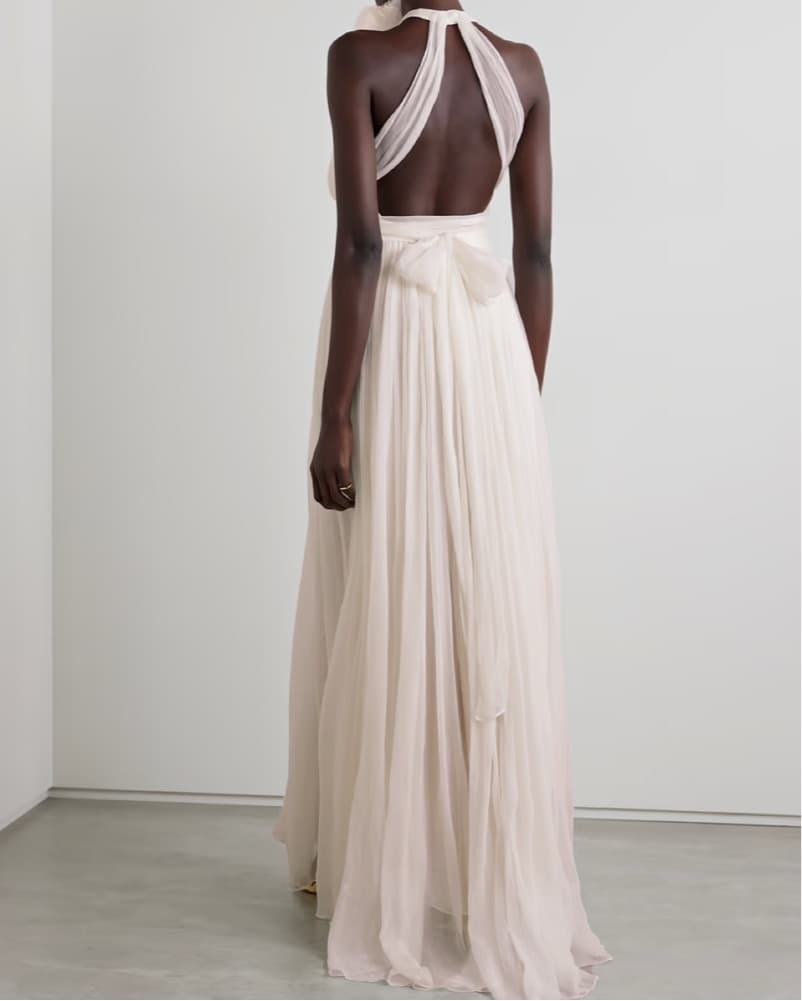 Oscar de la renta Organza Flower Gown - Image 5