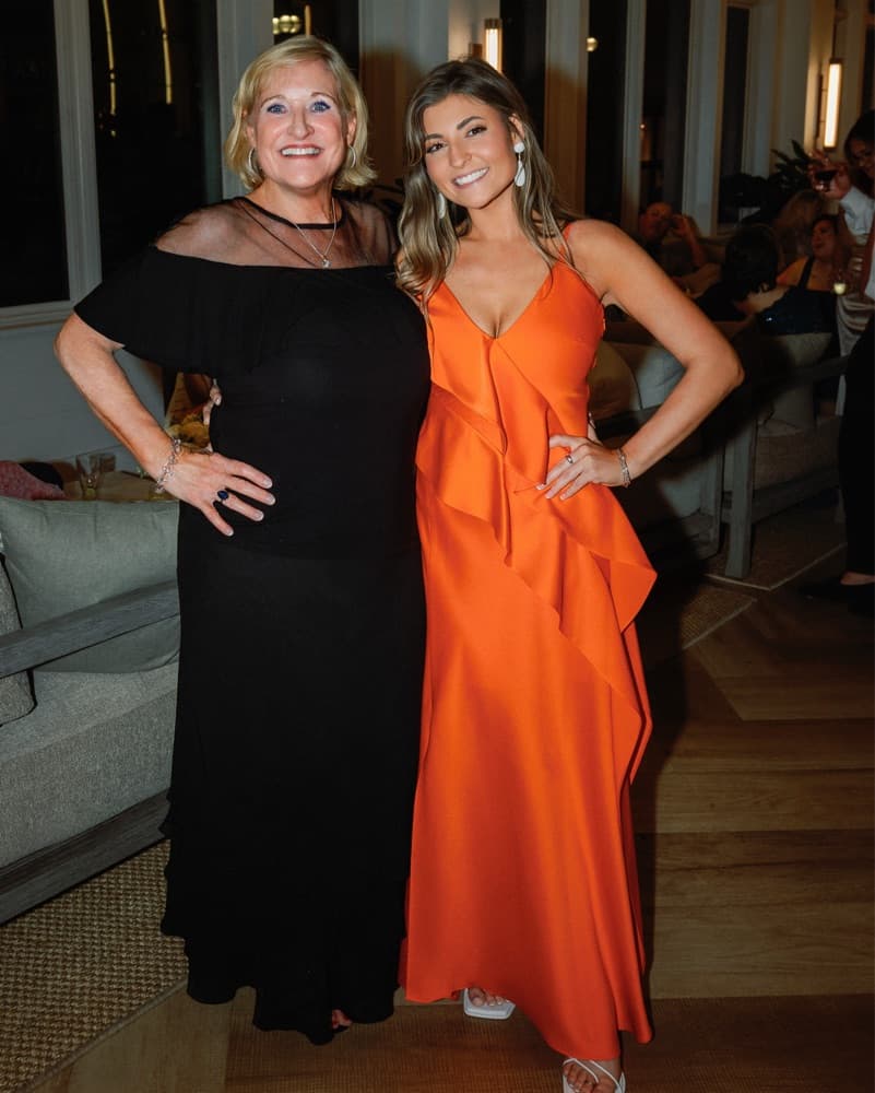 Orange Ruffle Satin Gown - Image 3