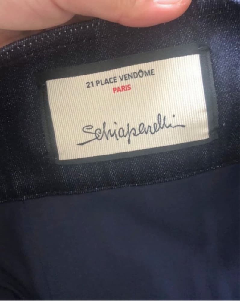 SCHIAPARELLI Halter Corset Denim dress - Image 5