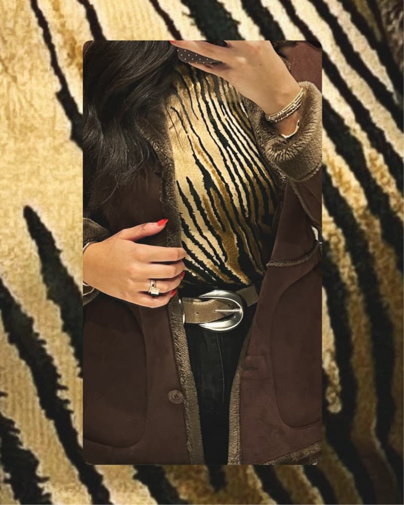Tiger Stripped Top  - Image 1