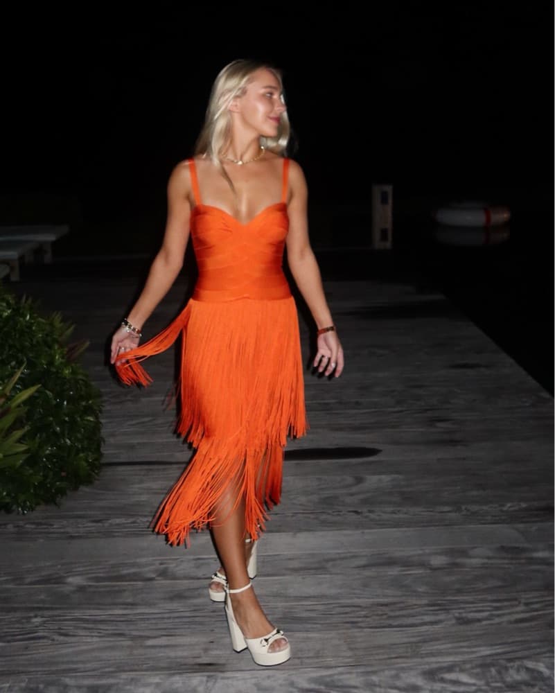 Orange herve leger Dress  - Image 1