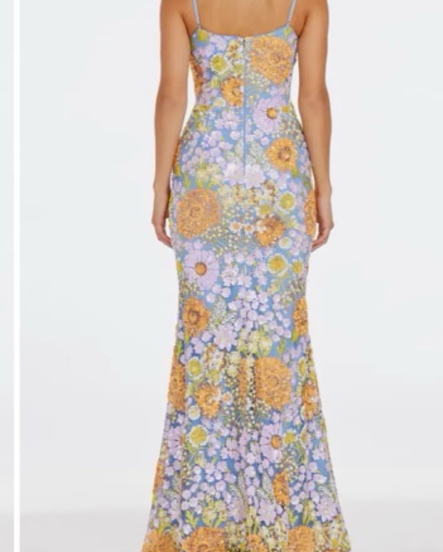 Giovanna Floral Sequin Mermaid Gown - Image 2