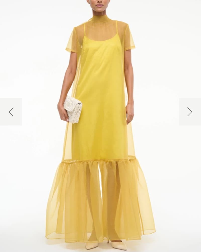 Staud Calluna Dress - Chartreuse - Image 1