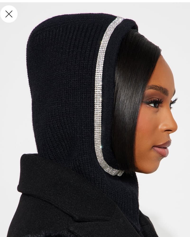 Hijab/ Balaclava with Rhinestone Trim - Image 2