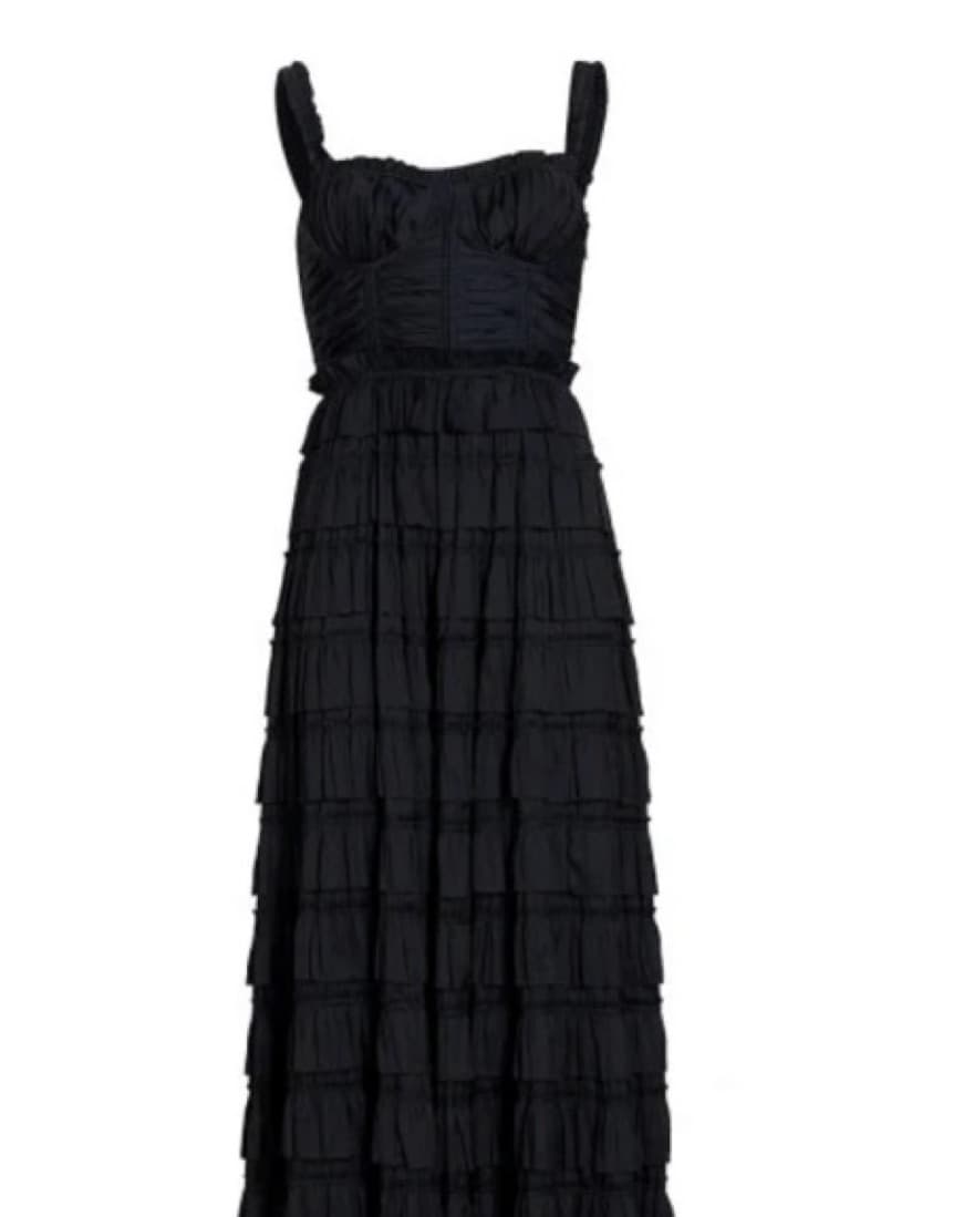 Ulla Johnson Camille Tiered Satin Gown - Image 3