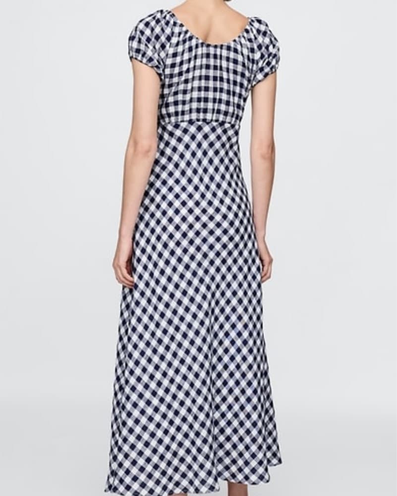 Gingham Midi Dress - Image 3