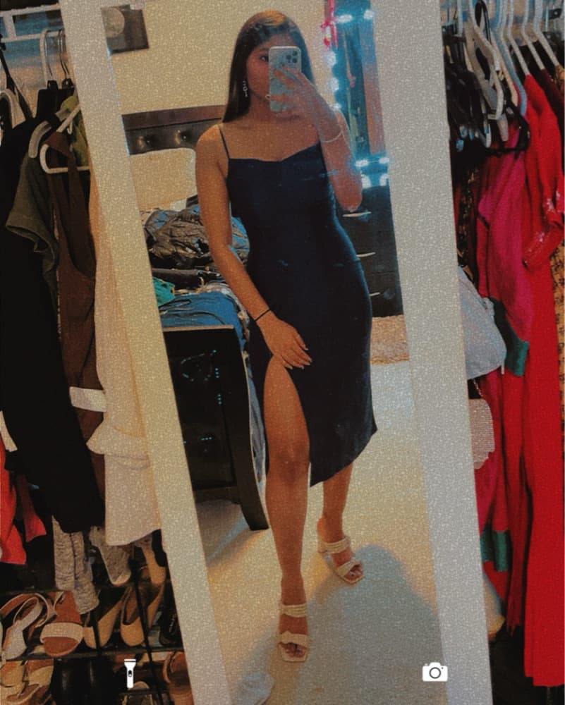 Blue Slit Formal Dress - Image 1