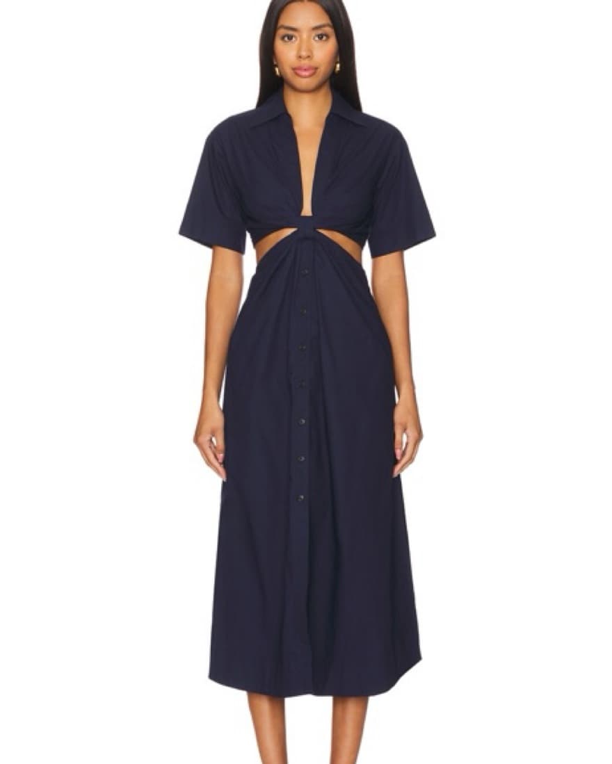 ALC Midnight Midi Dress with Cutouts - Image 1