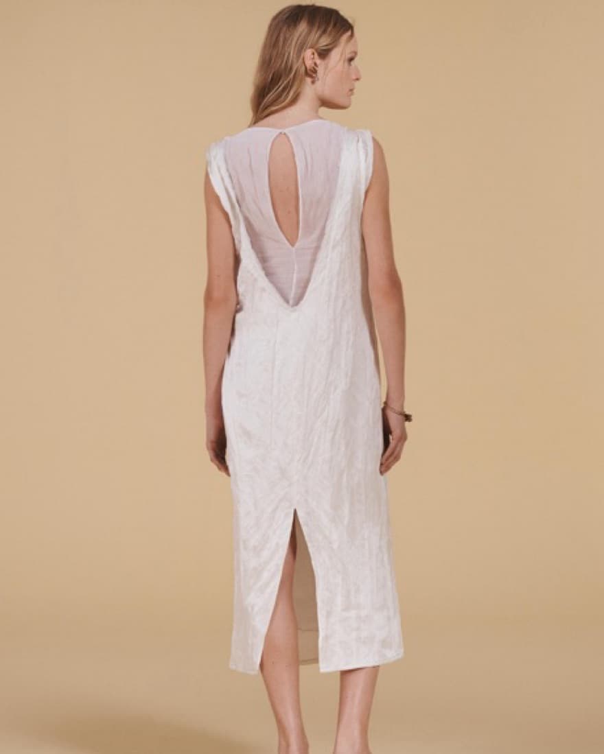 Zara Collection White Midi Dress  - Image 4