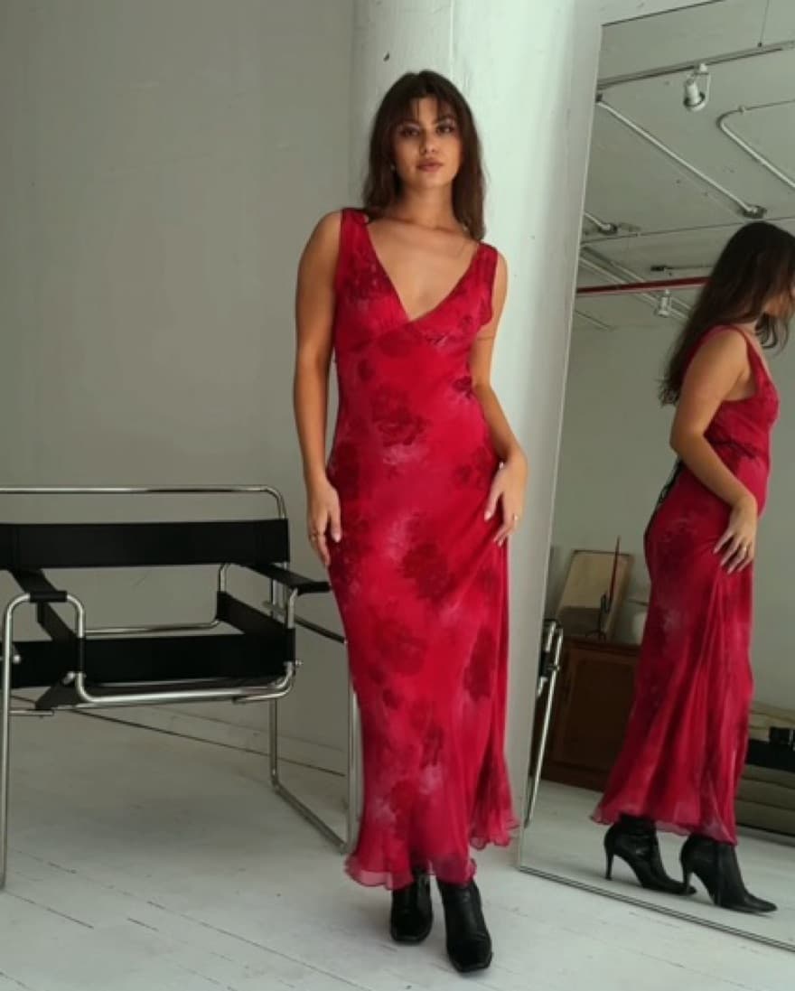 Pink Floral Dress - Image 3