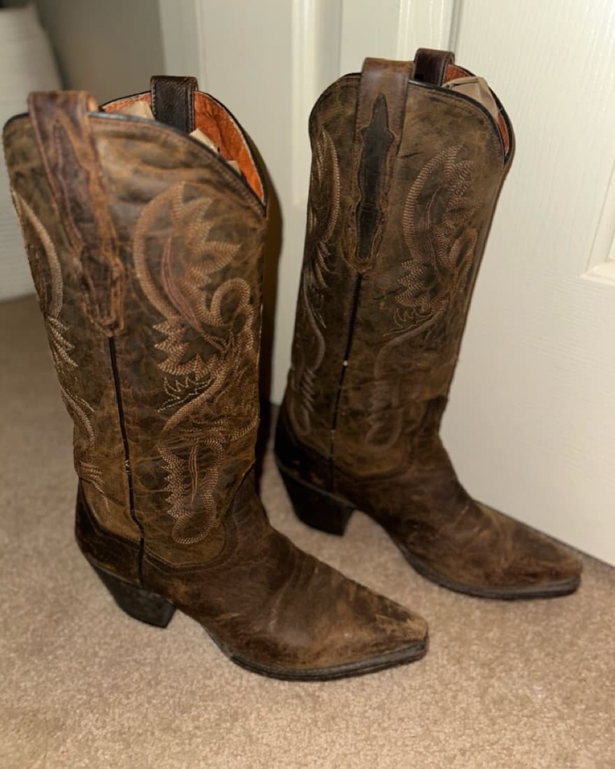 Real Leather Cowboy Boots - Image 3