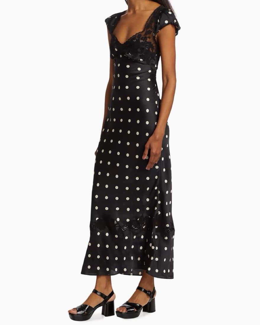 Black Polka dot Butterfly Babe Maxi - Image 1