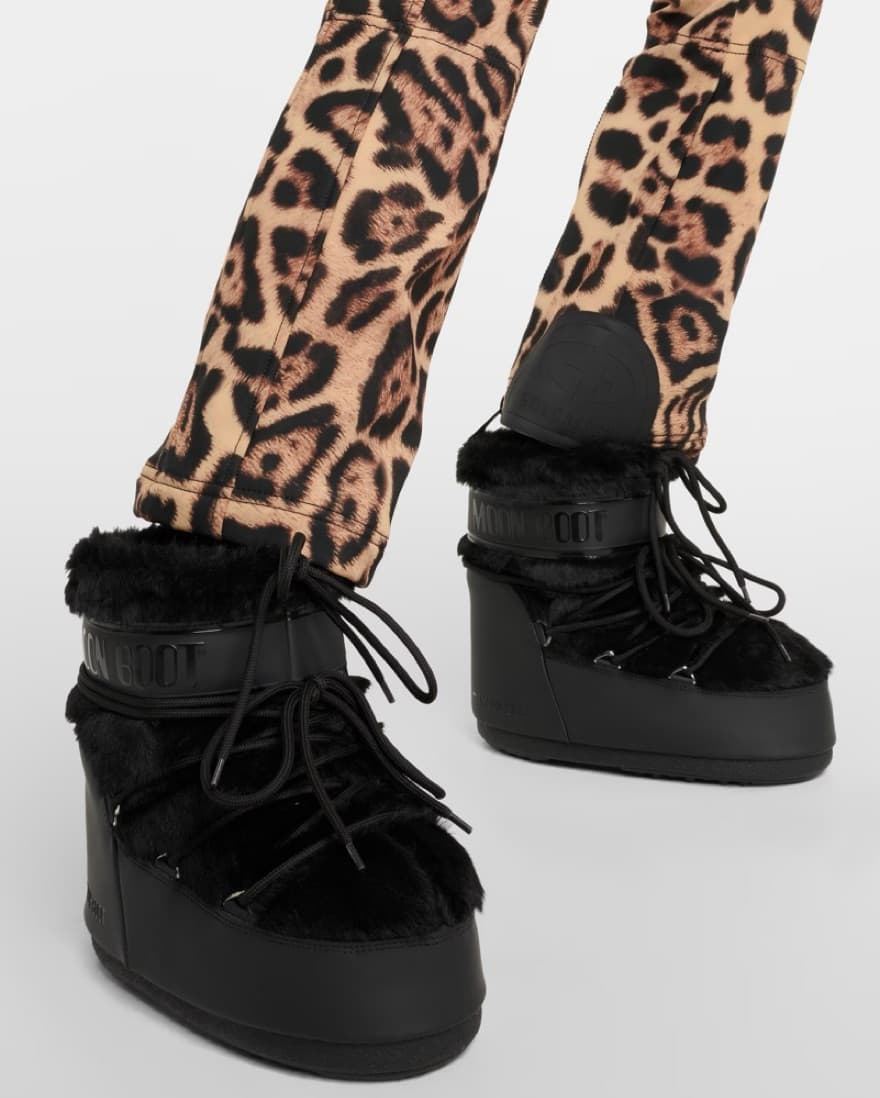 Black Fur Moon Boots Icon Low - Image 4