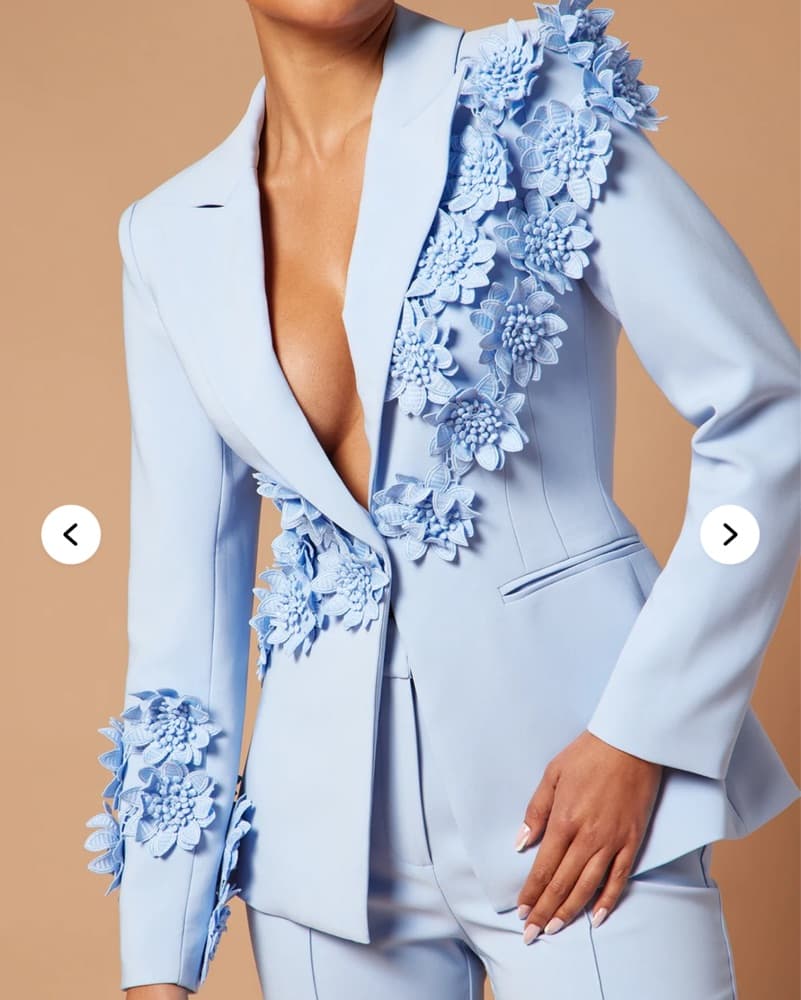 Baby Blue Embellished Suit Set - Image 5