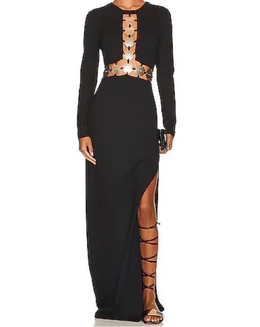 STAUD Delphine Black Maxi Dress - Image 1