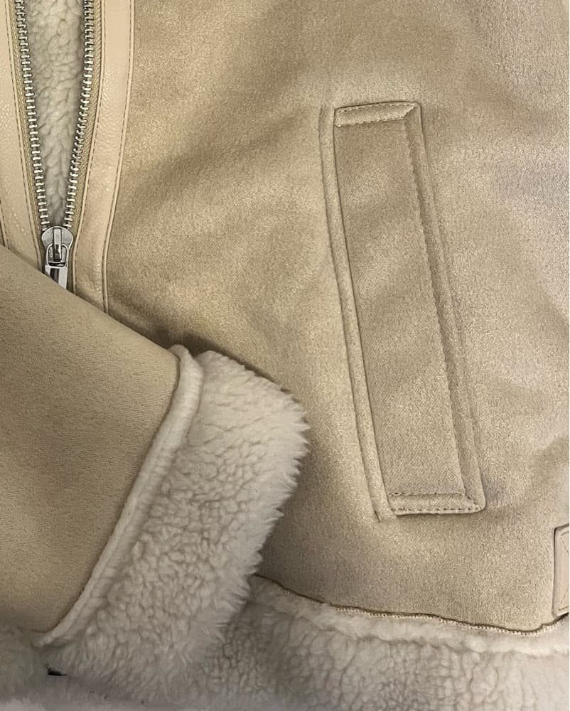 Tan cropped zara jacket - Image 2