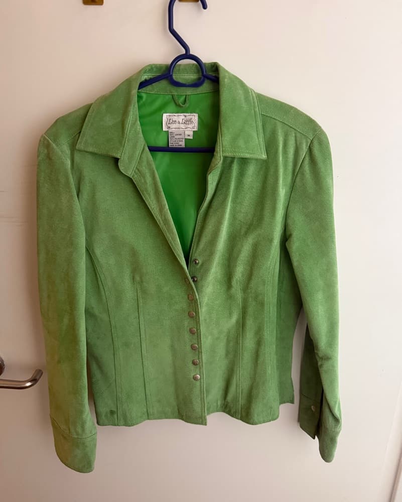 Vintage Green Suede Jacket  - Image 1