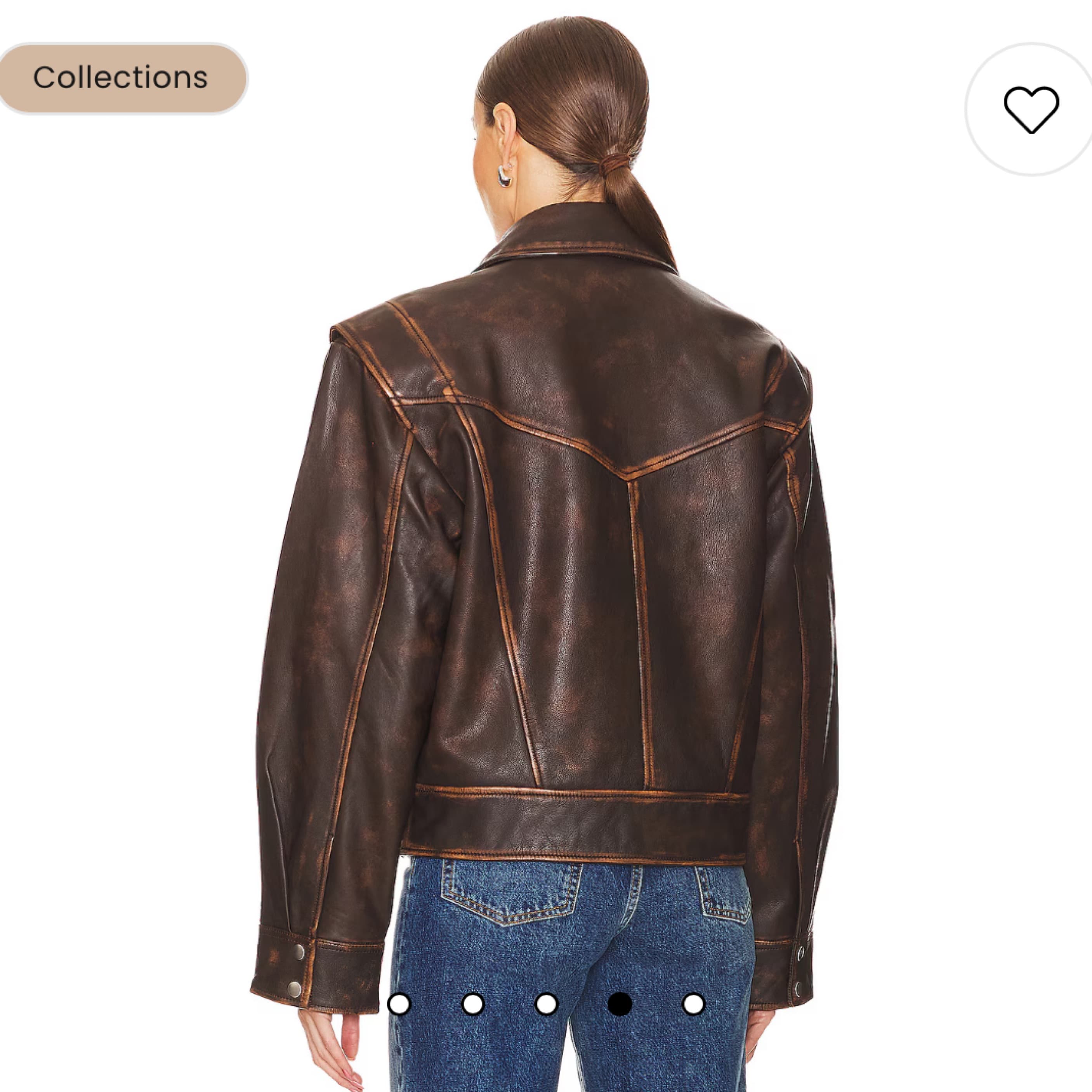 GRLFRND Distressed Leather Jacket - Image 4