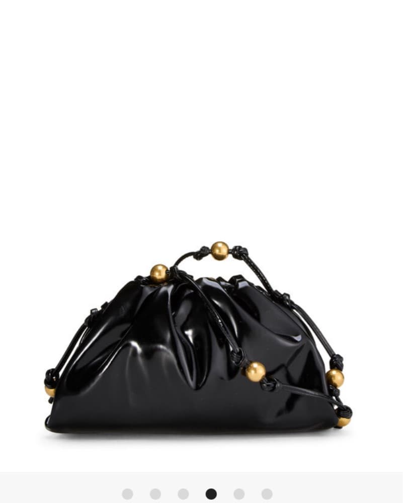 Bottega Veneta Black Patent Leather Mini Pouch - Image 2