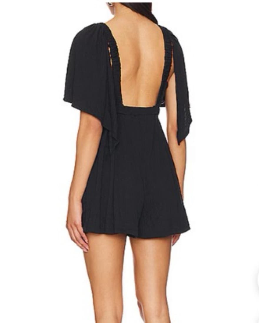 Free People Lala Romper Black - Image 3