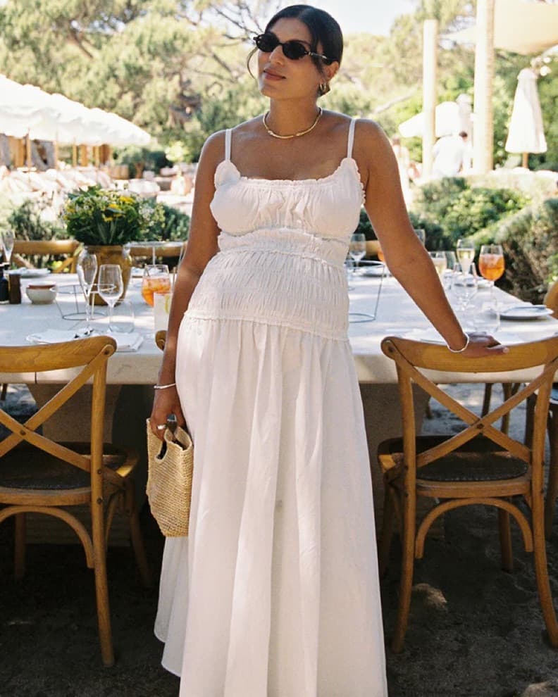 Dissh Toby White Maxi Dress - Image 1