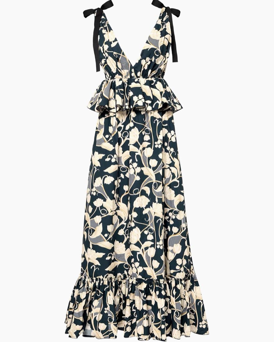 Aqua Bendita Floral Maxi Dress - Image 2