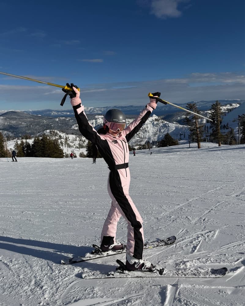 Pink Waterproof Ski Suit  - Image 1