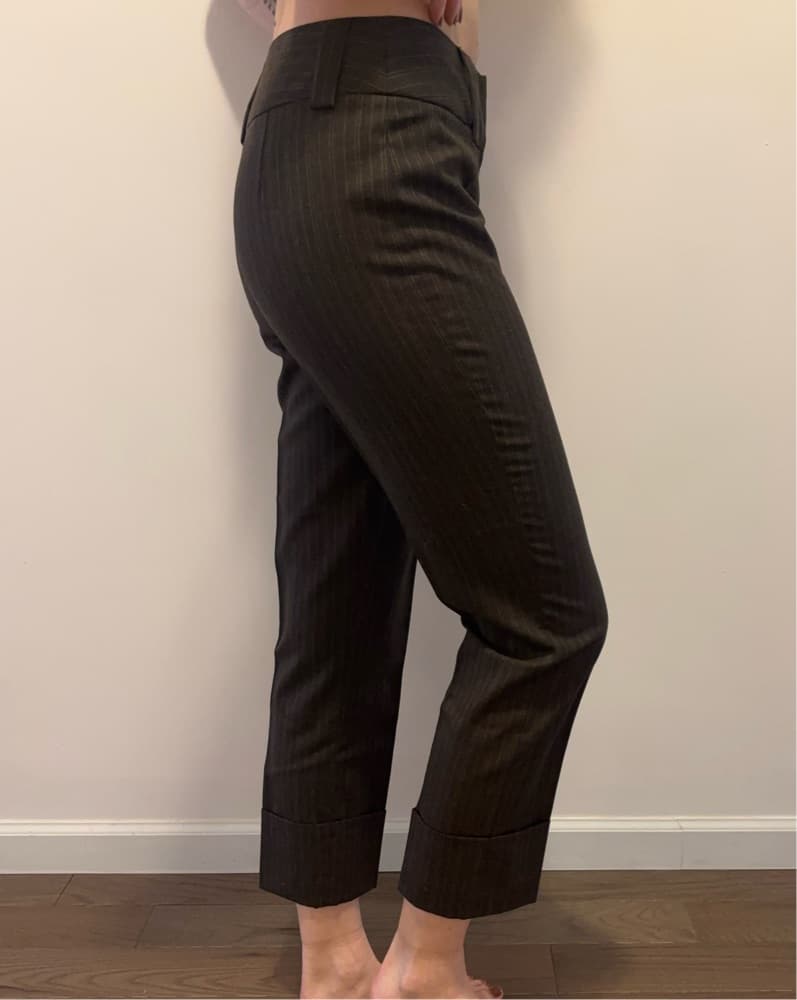 D&G Lightweight Wool Pinstripe Trousers - Image 2