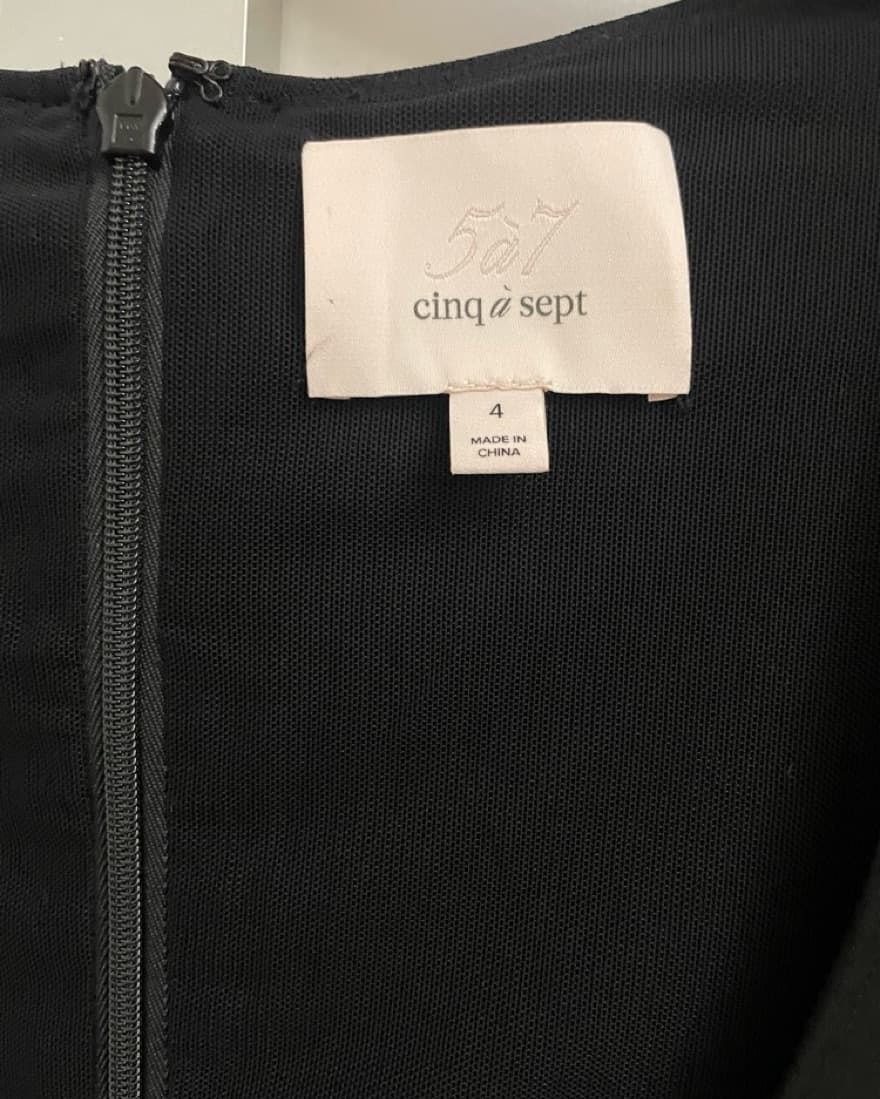 Cinq A Sept Black Dress Size 4  - Image 2