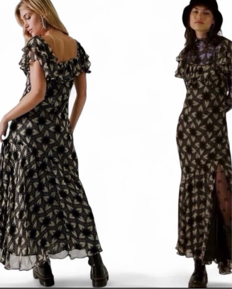 Chic Floral Ruffle Maxi Dress - Image 2