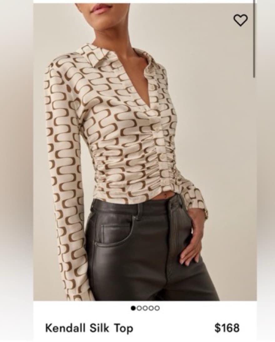 Reformation Kendra Silk Top - Image 1