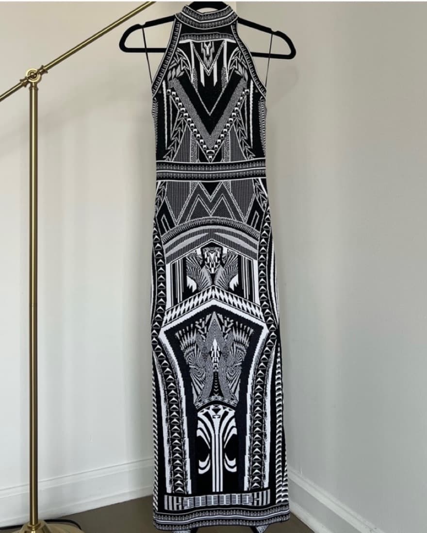 Balmain geometric jacquard fitted dress - Image 2
