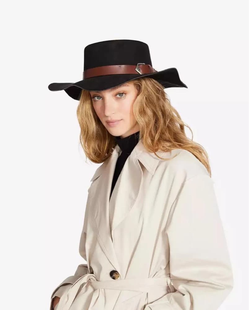 Women’s Buckled Scalloped Hat - Image 1