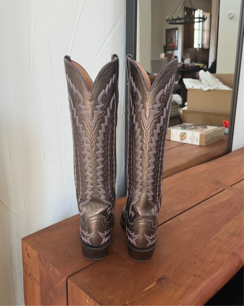 Lucchese Priscilla Pewter Cowboy Boots - Image 3