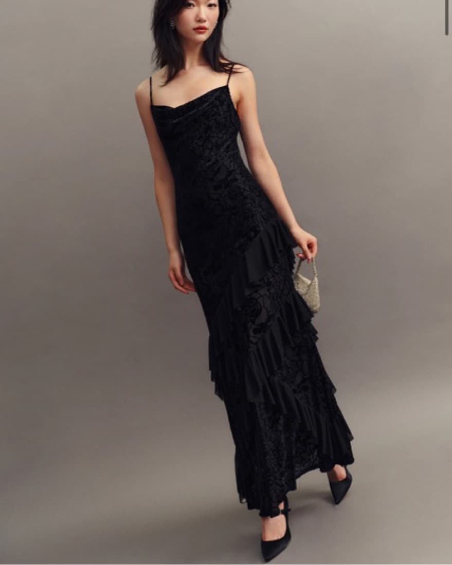 Reformation Ziggy Velvet Dress - Image 1