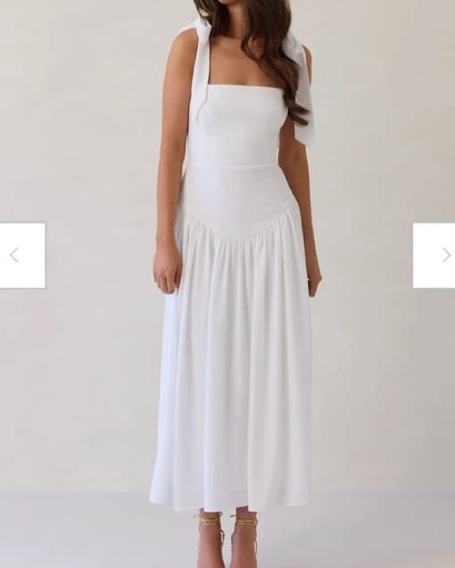 Park And Fifth White Drop Waist Dress - Image 1