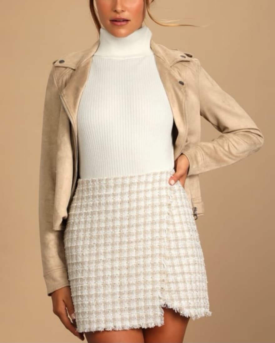 Tweed Plaid Skirt - Image 6