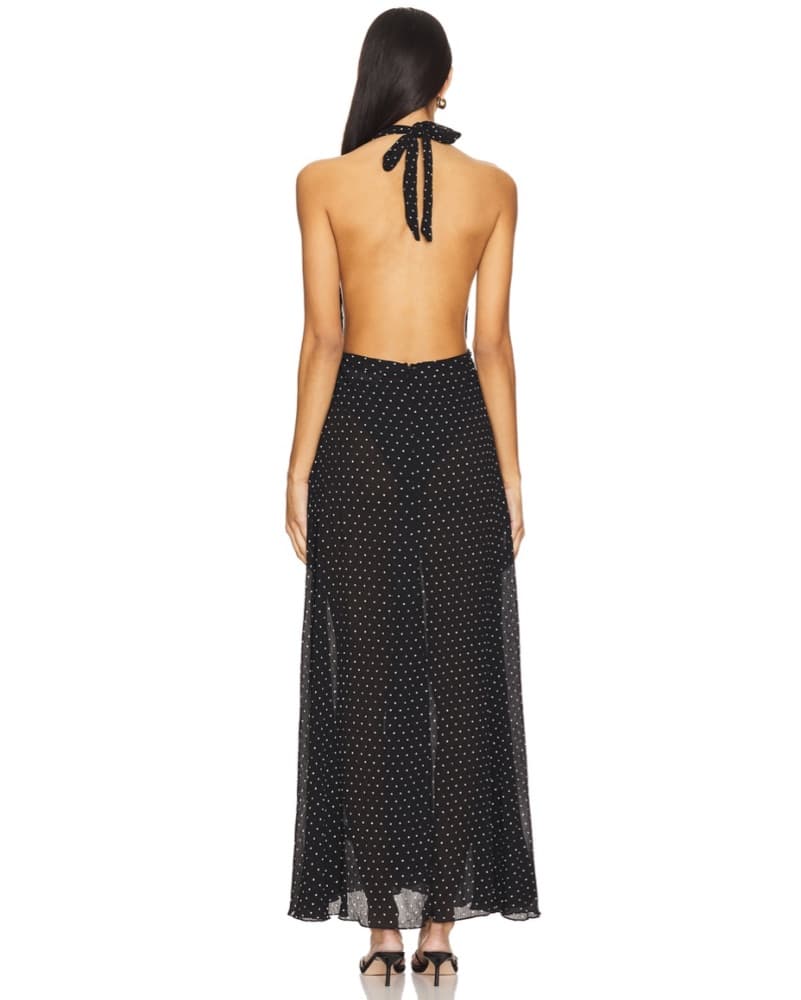 Distrixt Maci Dress In Onyx Polka - Image 3