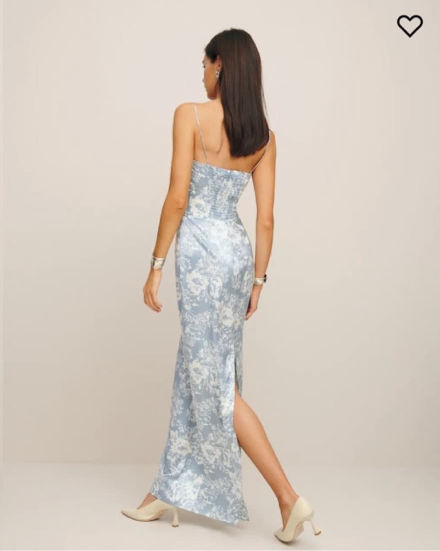 Petite Reformation Frankie Silk Dress - Image 4