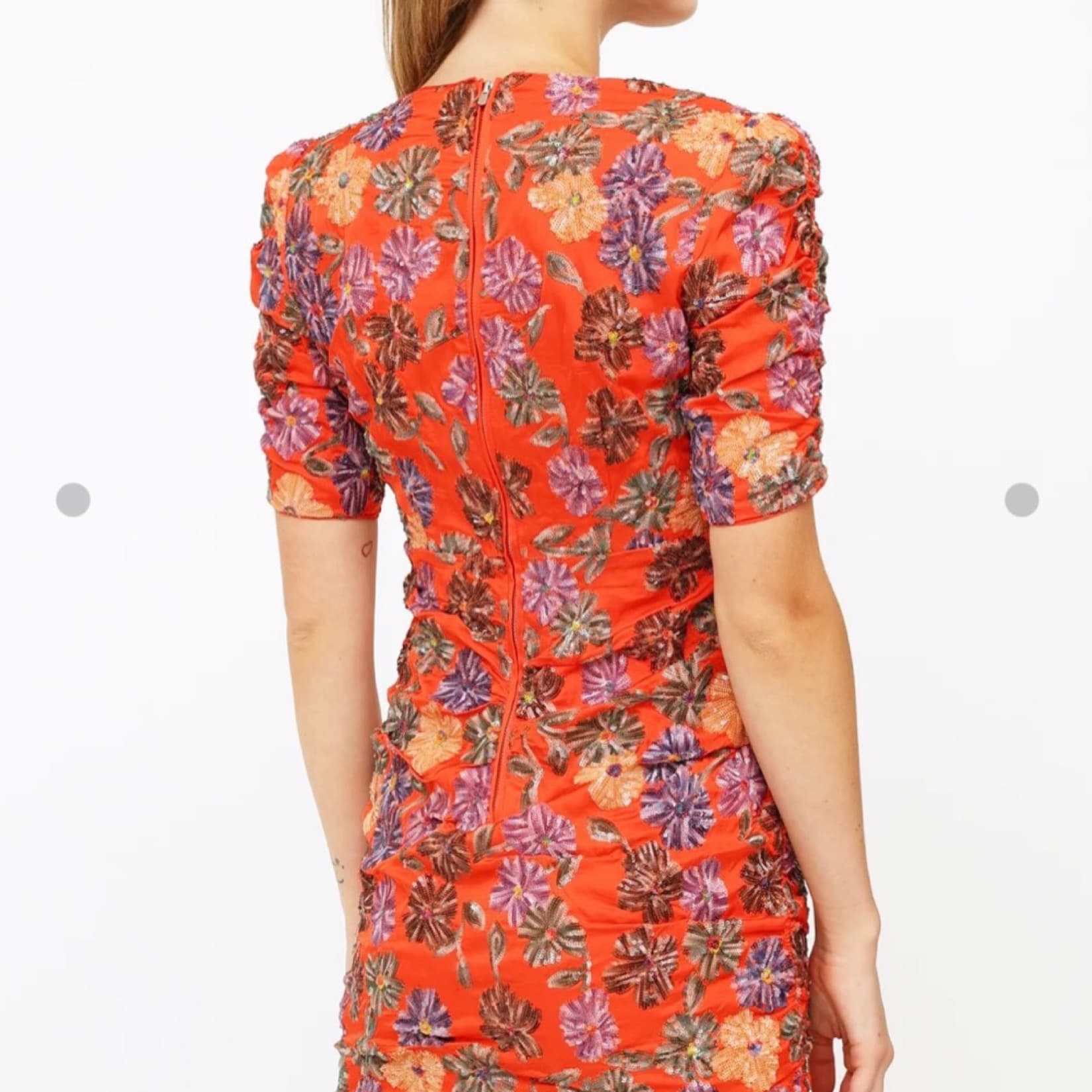Maje French Floral Sequin Mini Dress  - Image 2