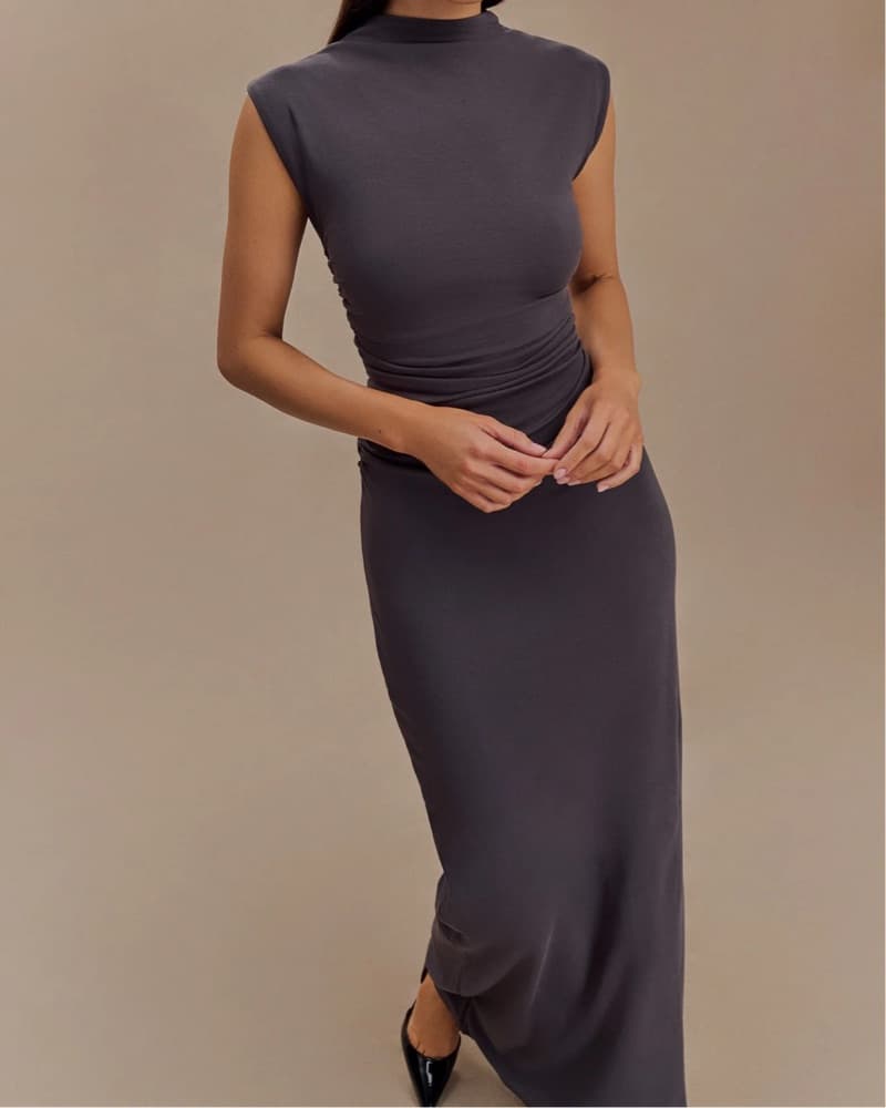 Elliot High Neck Sleeveless Maxi Dress  - Image 3