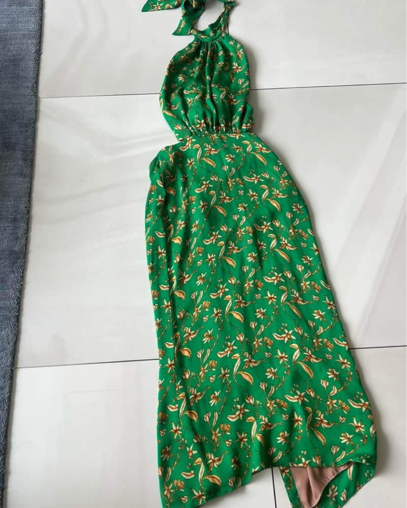 Johanna Ortiz Green Floral Maxi Dress - Image 2