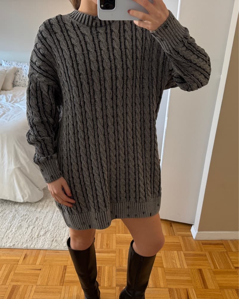 Diesel Cable Knit Sweater Dress - Image 1
