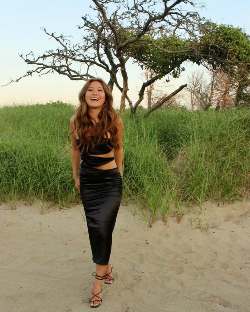 Black Satin Cut-out Dress - Image 1