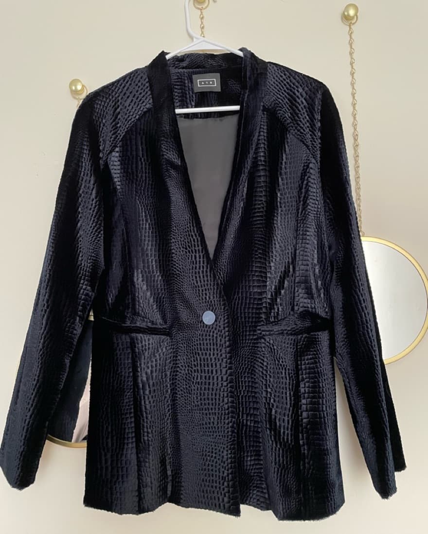 AYR Black Velvet Blazer - Image 1